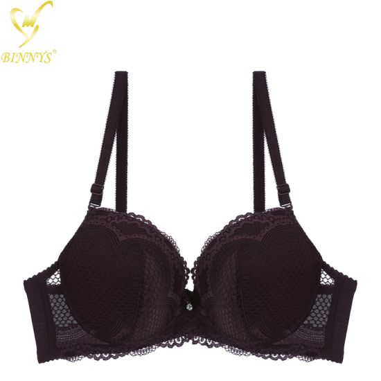 Binnys New Arrival High Quality Nylon Jacquard B Cup Thin Cup Underwire 